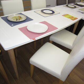 R235  国産製品 ダイニング5点セット 150cm 訳あり